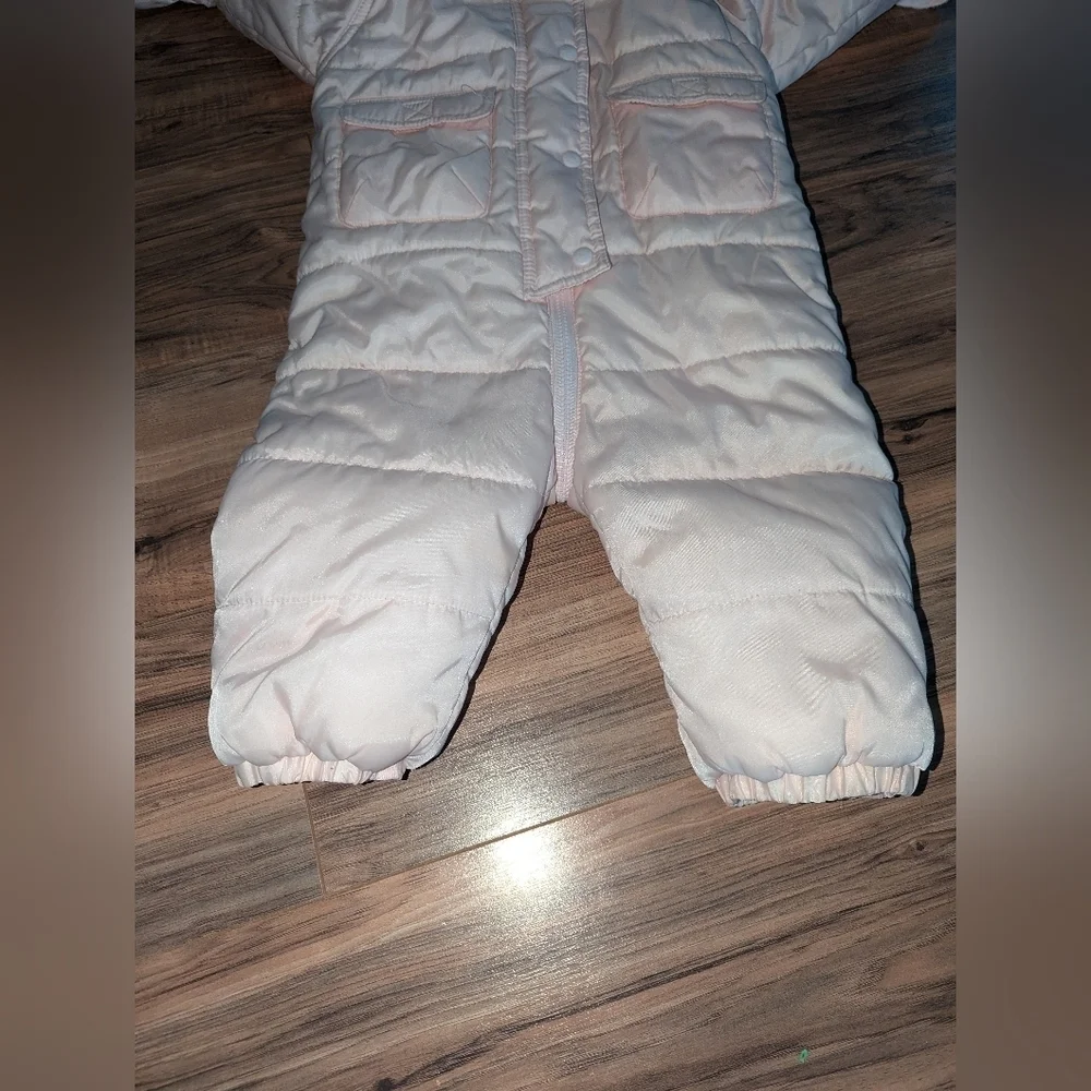 Vintage Children's Place One Piece Snowsuit size 18 months. Light Pink Insulated